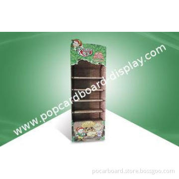 Five Shelf POS Cardboard Displays  Floor Display Stands for